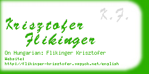 krisztofer flikinger business card